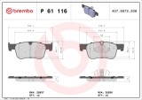 BREMBO P 61 116 PRIME LINE set placute frana,frana disc
