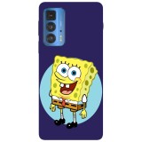 Husa compatibila cu Motorola Moto G20 model Happy SpongeBob SquarePants, Silicon, TPU, Viceversa, Transparent, Carcasa