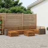vidaXL Set de canapele de exterior 8 pcs natural 3383667
