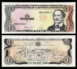 REPUBLICA DOMINICANA █ bancnota █ 1 Peso Oro █ 1988 █ P-126c █ UNC