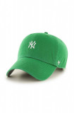 Cumpara ieftin 47brand șapcă de baseball din bumbac MLB New York Yankees culoarea verde, cu imprimeu B-BSRNR17GWS-KY, 47 Brand