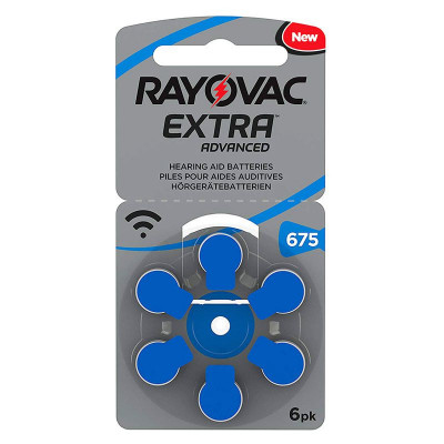 Set baterii Rayovac 675 pentru aparate auditive, 6 bucati foto