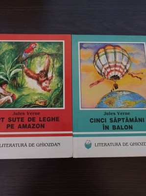 Jules Verne - Cinci saptamani in balon + Opt sute de leghe pe Amazon foto