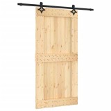 Cumpara ieftin Usa glisanta cu set feronerie, 100x210 cm, lemn masiv de pin