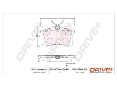 Dr!ve+ DP1010.10.0952 set placute frana,frana disc foto