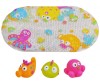 Set covoras de baie si 3 jucarii din lumea subacvatica, Knorr Toys, 69 x 39 cm