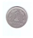 Moneda Argentina 1 peso 1958, stare buna, curata