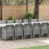 VidaXL Set masă grădină 17 pcs Gri deschis mare Ratan