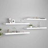 VidaXL Rafturi de perete suspendate, 4 buc., alb, 90x23,5x3,8 cm, MDF 323819