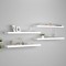 vidaXL Rafturi de perete suspendate, 4 buc., alb, 90x23,5x3,8 cm, MDF 323819