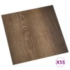 Placi de pardoseala autoadezive, 55 buc., maro, PVC, 5,11 m&sup2;
