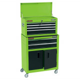 Draper Tools Dulap combinat cu role/dulap unelte verde 61,6x33x99,8 cm GartenMobel Dekor