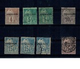 Guadeloupe, colonie franceza 1891 - Uzuale, supratipar pe Franța, stampilate