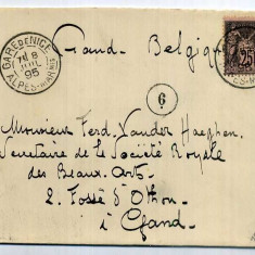 France 1886 Cover Trouville S Mer - Calvados to Gand Belgium D.586