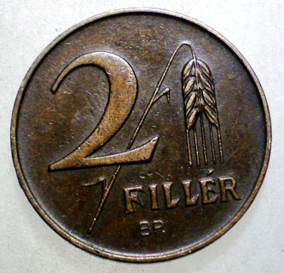 C.018 UNGARIA 2 FILLER 1947 foto