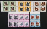 YEMEN K.-PISICI-serie complecta 4 X 6 V.in BLOC.-MNH**.- YK 010A, Asia, Fauna