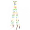 Brad de Craciun, 108 LED-uri multicolore, 180 cm, cu tarus