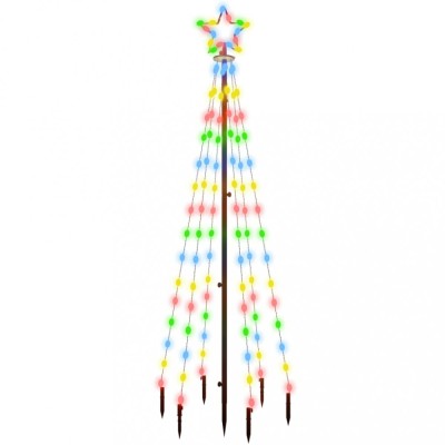 Brad de Craciun, 108 LED-uri multicolore, 180 cm, cu tarus foto