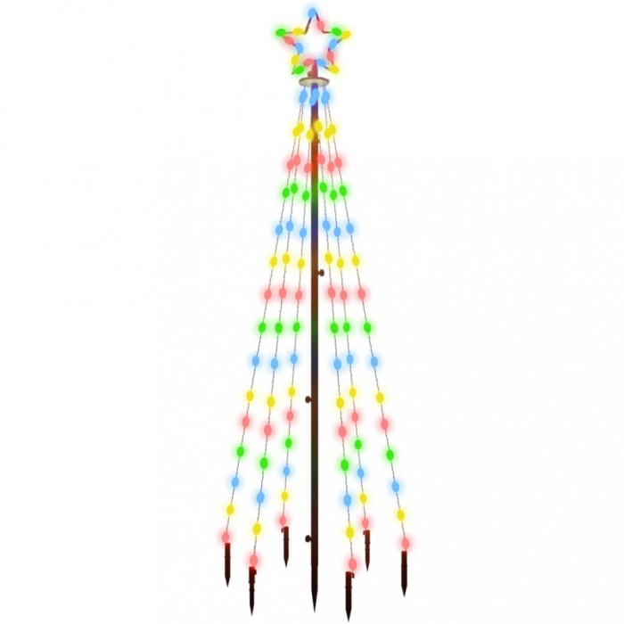 Brad de Craciun, 108 LED-uri multicolore, 180 cm, cu tarus