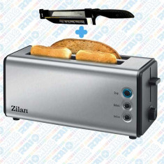 Prajitor de paine dublu ZILAN din inox, 1400W , 4 felii, 6 nivele foto