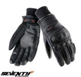Manusi barbati pentru scuter - motocicleta iarna Seventy model SD-C9 negru &ndash; WinterTex &ndash; degete tactile XXL (11 cm)