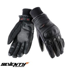 Manusi barbati pentru scuter - motocicleta iarna Seventy model SD-C9 negru &ndash; WinterTex &ndash; degete tactile XXXL (12 cm)