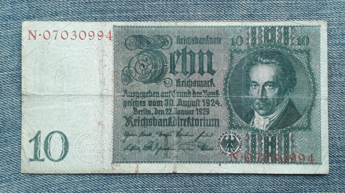 10 ReichsMark 1929 Germania / mark marci seria 07030994