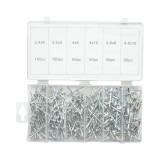 Trusa popnituri din aluminiu 2.4-4.8 mm, 400 piese, &icirc;n cutie organizatoare