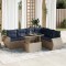 vidaXL Set canapele grădină cu perne 7 piese gri poliratan/lemn acacia 3326652