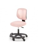 Scaun birou copii HM Nani, ergonomic, inaltime ajustabila, suport picioare, fara cotiere, mesh, 80 kg, roz
