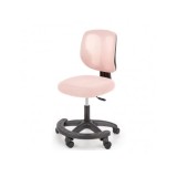 Scaun birou copii HM Nani, ergonomic, inaltime ajustabila, suport picioare, fara cotiere, mesh, 80 kg, roz