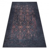 ANDRE 1013 covor lavabil Ornament, vintage anti-alunecare - negru si teracotă , 160x220 cm