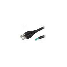 Cablu alimentare AC, 3.5m, 3 fire, culoare negru, cabluri, NEMA 5-15 (B) mufa, LIAN DUNG -