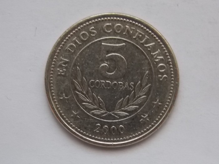 5 CORDOBAS 2000 NICARAGUA