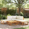VidaXL Set canapele de grădină cu 6 piese, lemn de salc&acirc;m și fr&acirc;nghie 3278846