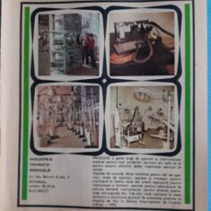 1974 Reclamă Industria Tehnico Medicala Bucuresti, comunism epoca aur 24 x 20 cm