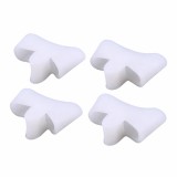 Cumpara ieftin Separator ortopedic pentru deget mare, set 4 bucati, silicon moale, corector pentru monturi, protectie hallux valgus, alb, marime universala