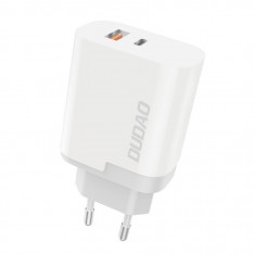 Încărcător De Perete Dudao USB / USB Tip C Power Delivery Încărcare Rapidă 3.0 3A 22,5W Alb (A6xsEU Alb) A6XSEU WHITE