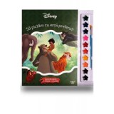 Disney. Sa pictam cu eroii preferati. Carte de colorat cu pensula si acuarele