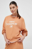 New Balance bluză femei, culoarea portocaliu, cu imprimeu WT31508SEI-SEI