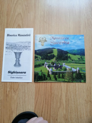 Manastirea Sucevita + Biserica Manastirii Sighisoara - brosuri - ghiduri foto