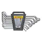 Set chei inelare cotite TOPEX 6-22 mm, 8 piese, otel CrV