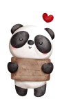 Cumpara ieftin Sticker decorativ Panda, Multicolor, 85 cm, 5389ST, Oem