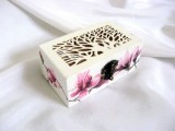 cutie lemn decorata cu flori 50645