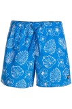 Pantaloni Scurti Barbati Joma Party Albastri cu Flori - Costume Baie Inot Plaja, Talie Elastica, Buzunar Mesh, Uscare Rapida