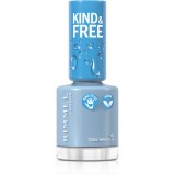 Rimmel Kind &amp; Free lac de unghii culoare 152 Tidal Wave Blue 8 ml