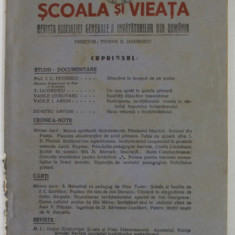 SCOALA SI VIEATA , REVISTA ASOCIATIEI GENERALE A INVATATORILOR DIN ROMANIA , ANUL XIII , NR. 1-2 , SEPT. - OCT. 1942