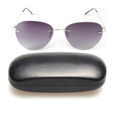 Ochelari soare aviator, polarizati, purpuriu, cu toc foto