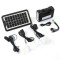 Sistem de iluminat solar GDPLUS cu 3 becuri, lanterna si incarcator USB, portabil, GD-8017COB