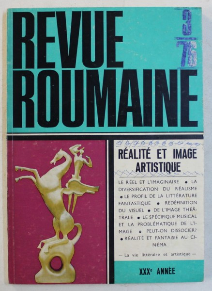 REVUE ROUMANE - XXX e ANEE , NO. 3 / 1976 , PREZINTA INSEMNARI CU PIXUL *